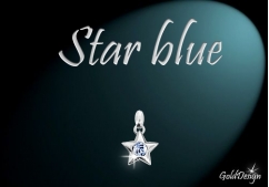 Star blue - přívěsek rhodium
